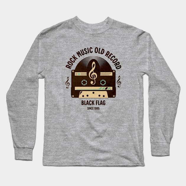 vintage cassette old music record b7 Long Sleeve T-Shirt by fajarbaru